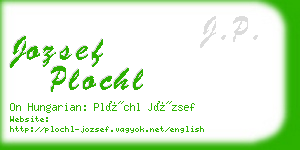 jozsef plochl business card